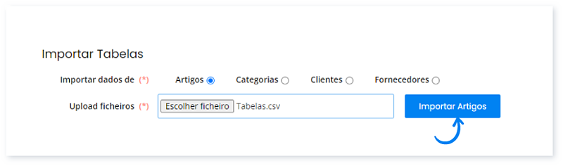 Atualizar uma tabela de preços a partir de um ficheiro XLS, XLSX ou CSV 3