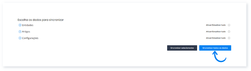 Como forçar a sincronização de dados entre a sua conta e as Apps 3