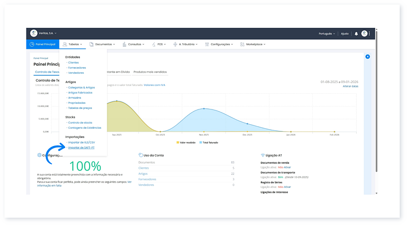 Como importar dados a partir de um ficheiro SAF-T(PT) para o Moloni? 1