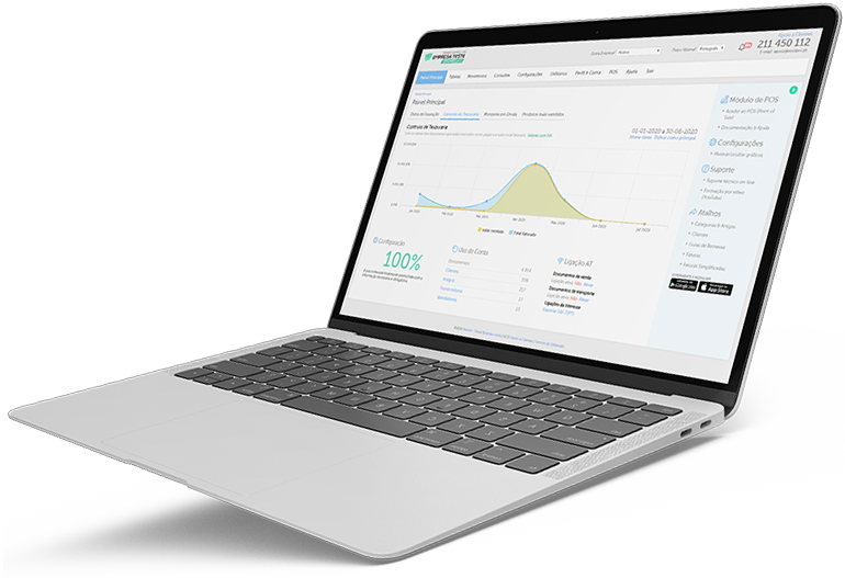 Moloni has a simple and intuitive interface
