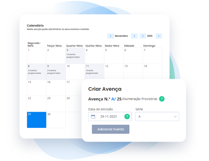 Avenças e Eventos Programados